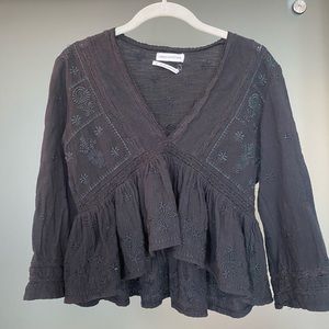 Urban Black Embroidered Blouse size S